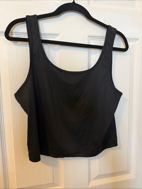 Black Ribbed Tank Crop Top and Pants